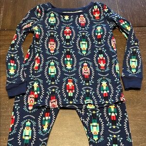 Holiday Lane Navy with Nutcrackers 2-Piece Christmas Pajama Set